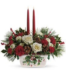 Teleflora's Halls Of Holly Centerpiece from Weidig's Floral in Chardon, OH